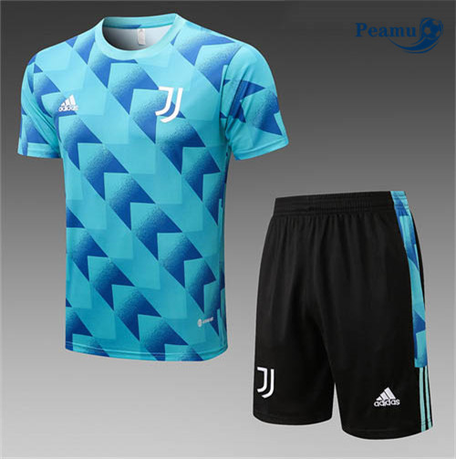 Peamu - Maillot Kit Entrainement Foot Juventus + Pantalon Bleu/Noir 2022-2023