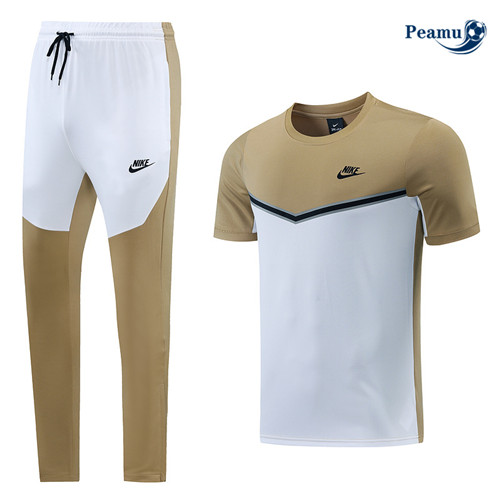 Peamu - Maillot Kit Entrainement Foot Nike + Pantalon Brun/Blanc 2022-2023