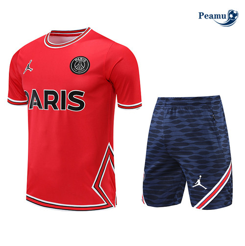 Peamu - Maillot Kit Entrainement Foot Paris PSG + Pantalon Noir 2022-2023