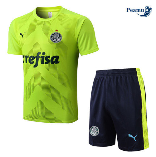 Peamu - Maillot Kit Entrainement Foot Palmeiras + Pantalon Vert/Bleu Marine 2022-2023