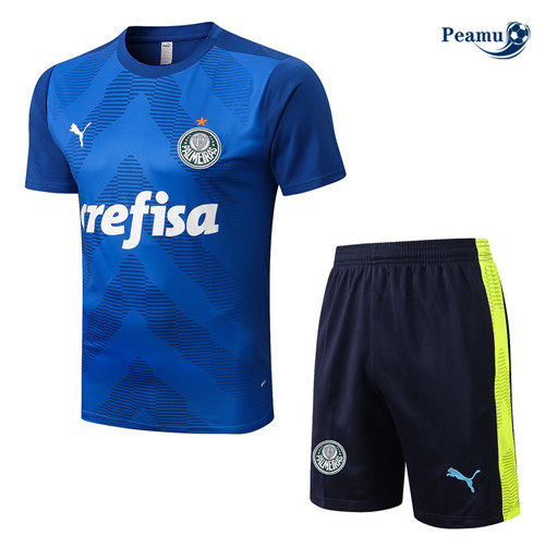Peamu - Maillot Kit Entrainement Foot Palmeiras + Pantalon Bleu 2022-2023