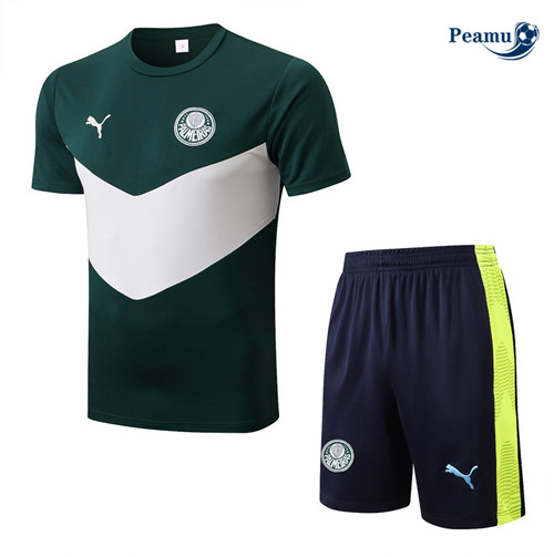 Peamu - Maillot Kit Entrainement Foot Palmeiras + Pantalon Vert 2022-2023