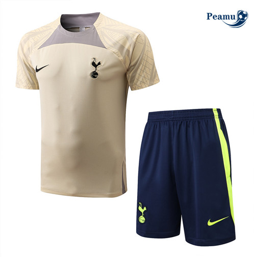 Peamu - Maillot Kit Entrainement Foot Tottenham Hotspur + Pantalon Kaki/Bleu Marine 2022-2023