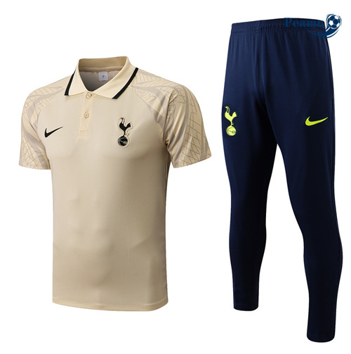 Peamu - Maillot Kit Entrainement Foot polo Tottenham Hotspur + Pantalon Kaki/Bleu Marine 2022-2023