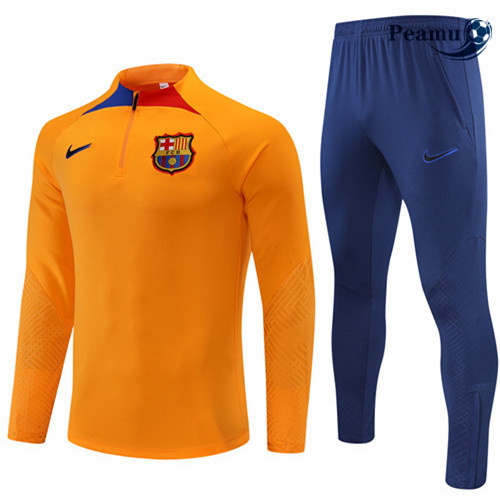Peamu - Survetement Foot p071 Barcelone Orange/Bleu 2022-2023