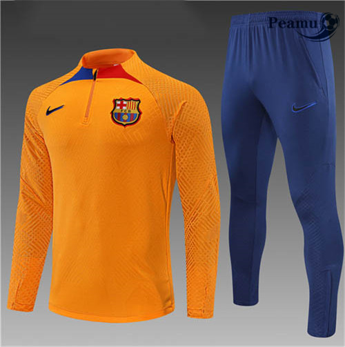 Peamu - Survetement Foot p297 Player Barcelone Enfant Orange/Bleu 2022-2023