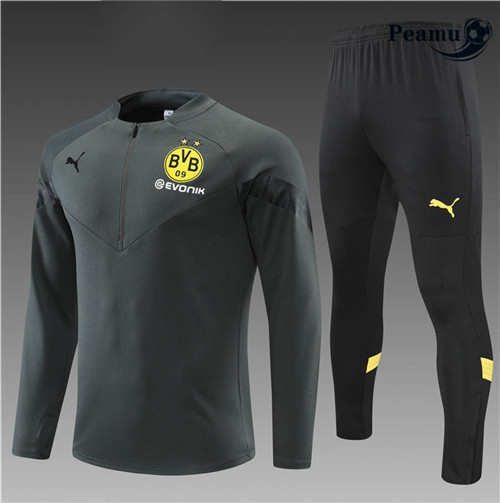Peamu - Survetement Foot p294 Borussia Dortmund Enfant Gris 2022-2023