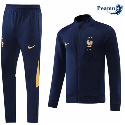 Peamu - Veste Survetement Foot p161 France +pants Bleu Marine 2022-2023