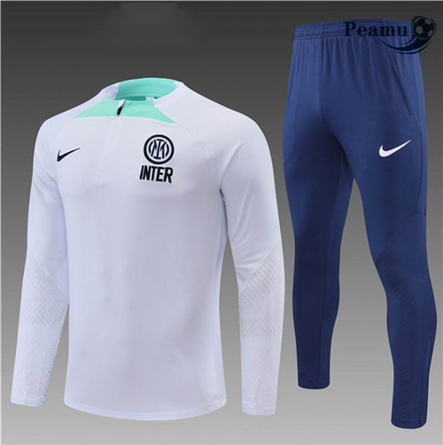 Peamu - Survetement Foot p365 Inter Milan Enfant Blanc/Bleu 2022-2023