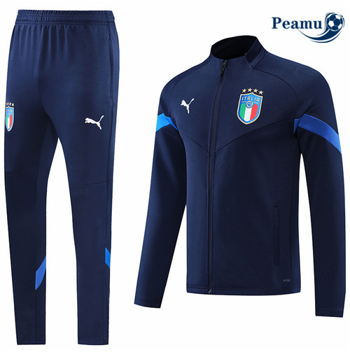 Peamu - Veste Survetement Foot p176 Italie Bleu Marine 2022-2023