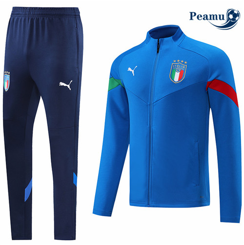 Peamu - Veste Survetement Foot p177 Italie Bleu 2022-2023