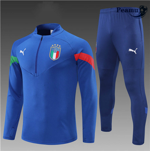 Peamu - Survetement Foot p329 Italie Enfant Bleu 2022-2023