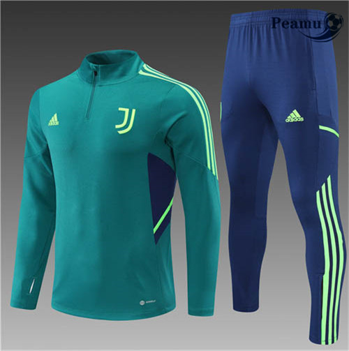 Peamu - Survetement Foot p369 Juventus Enfant Vert/Bleu 2022-2023