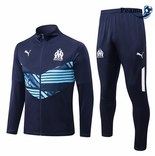 Peamu - Veste Survetement Foot p117 Marseille Bleu Marine 2022-2023