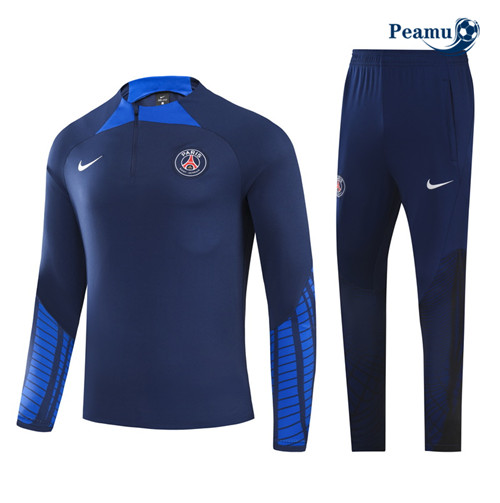 Peamu - Survetement Foot p323 Paris PSG Enfant Bleu Marine 2022-2023