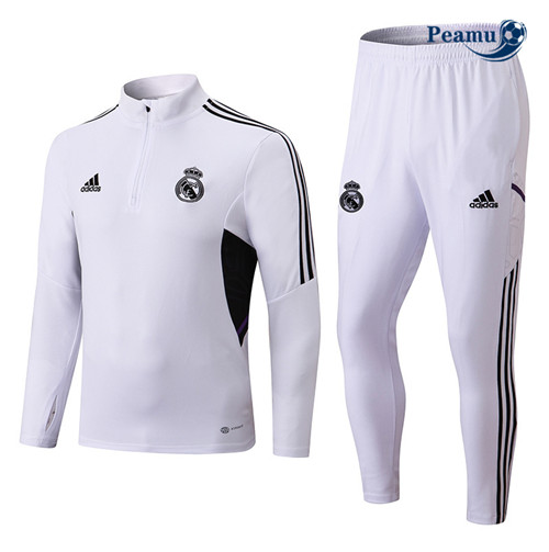 Peamu - Survetement Foot p090 Real Madrid Blanc/Noir 2022-2023