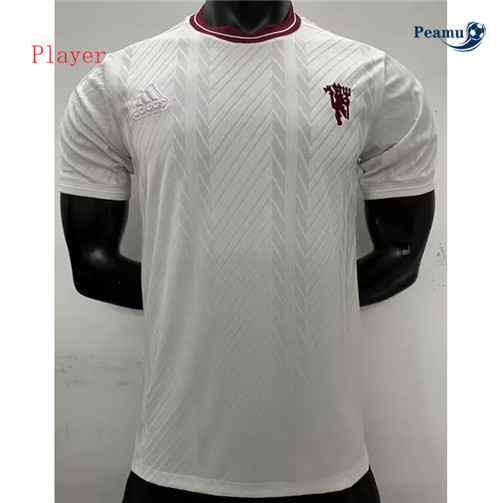 Peamu: Maillot foot Manchester United Player Version casual wear Blanc