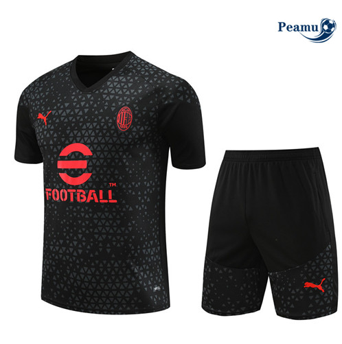 Maillot foot Kit Entrainement AC Milan Enfant + Shorts Noir 2023/2024 p6568