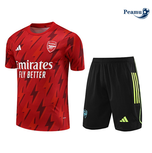 Maillot foot Kit Entrainement Arsenal + Shorts Rouge 2023/2024 p6538