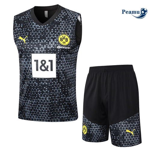 Maillot foot Kit Entrainement Borussia Dortmund Debardeur + Shorts Noir 2023/2024 p6468