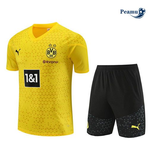 Maillot foot Kit Entrainement Borussia Dortmund + Shorts Jaune 2023/2024 p6472