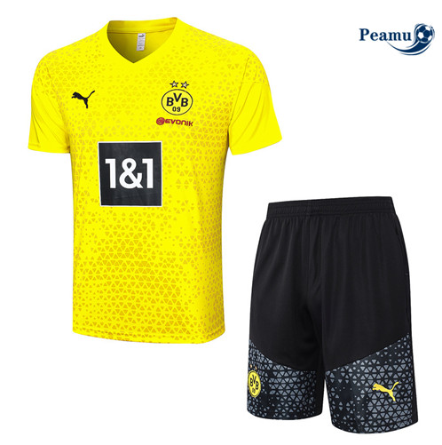 Maillot foot Kit Entrainement Borussia Dortmund + Shorts Jaune 2023/2024 p6475