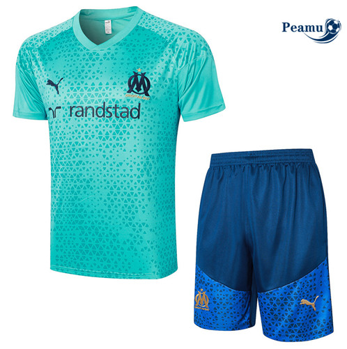 Maillot foot Kit Entrainement Marseille + Shorts Bleu 2023/2024 p6502
