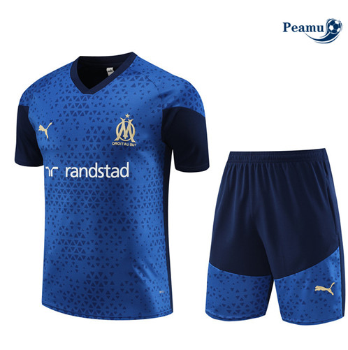 Maillot foot Kit Entrainement Marseille + Shorts Bleu marine 2023/2024 p6503