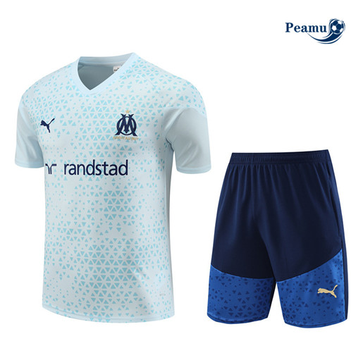 Maillot foot Kit Entrainement Marseille + Shorts Bleu Ciel 2023/2024 p6504