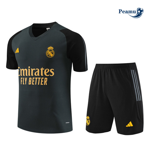 Maillot foot Kit Entrainement Real Madrid Enfant + Shorts Gris Foncé 2023/2024 p6495