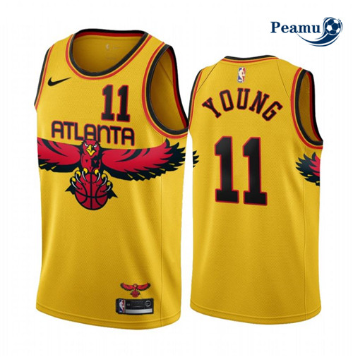 Peamu - Maillot foot Trae Young, Atlanta Hawks 2021/22 - Édition Ville p3273