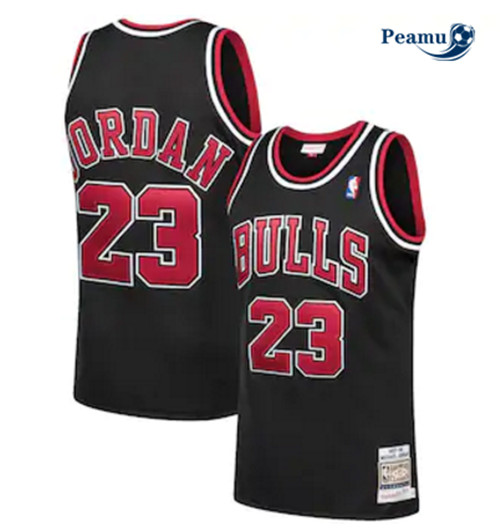 Peamu - Maillot foot Michael Jordan, Chicago Bulls Mitchell & Ness - Noir p3352