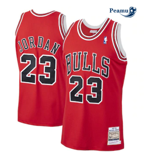 Peamu - Maillot foot Michael Jordan, Chicago Bulls Mitchell & Ness - Rouge p3353