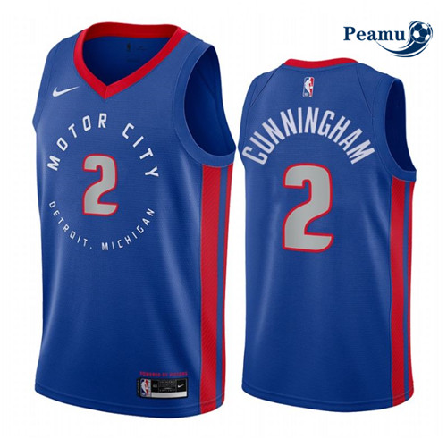 Peamu - Maillot foot Cade Cunningham, Detroit Pistons 2020/21 - City Edition p3376