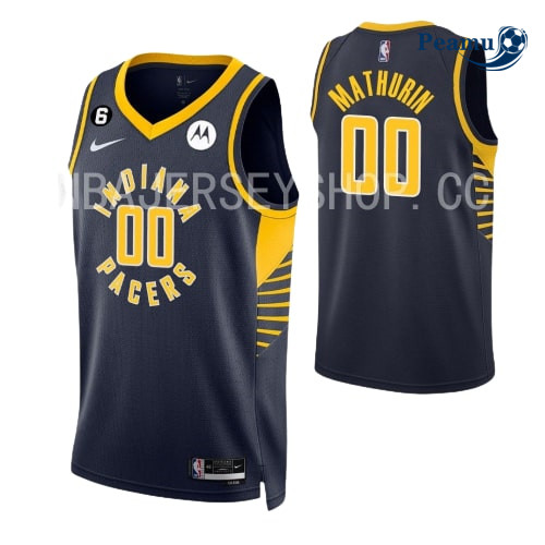 Peamu - Maillot foot Bennedict Mathurin, Indiana Pacers 2022-2023/23 - Icon p3432