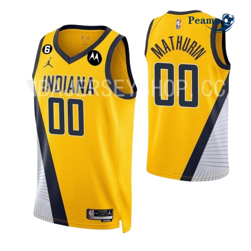 Peamu - Maillot foot Bennedict Mathurin, Indiana Pacers 2022-2023/23 - Statement p3433