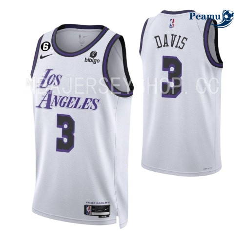 Peamu - Maillot foot Anthony Davis, Los Angeles Lakers 2022-2023/23 - Édition Ville p3444