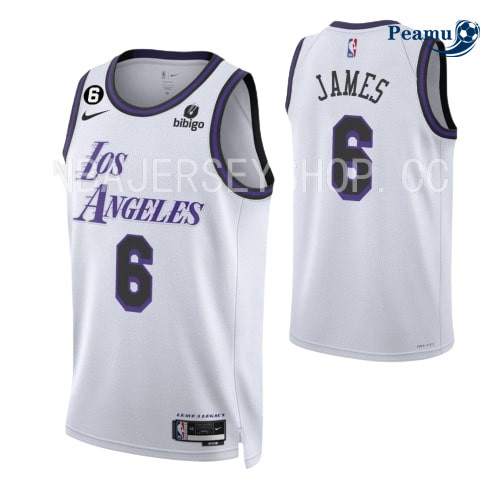 Peamu - Maillot foot LeBron James, Los Angeles Lakers 2022-2023/23 - Édition Ville p3448