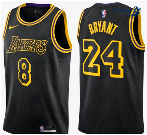 Peamu - Maillot foot Kobe Bryant, Los Angeles Lakers #8-24 Noir p3468