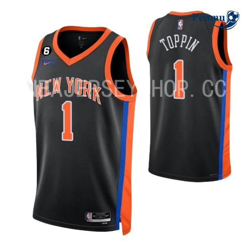 Peamu - Maillot foot Obi Toppin, New York Knicks 2022-2023/23 - Édition Ville p3570