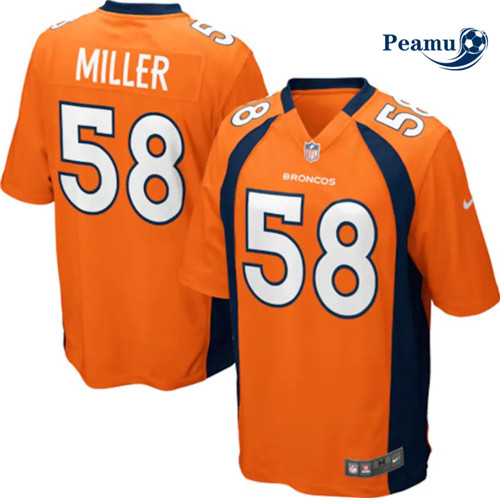 Peamu - Maillot foot Van Miller, Denver Broncos - Orange p3701