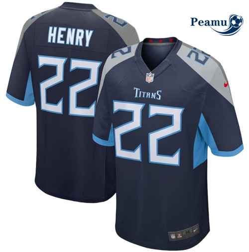 Peamu - Maillot foot Derrick Henry, Tennessee Titans - Bleu Marine p3756
