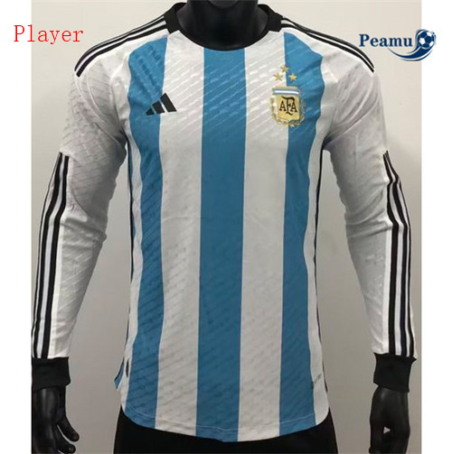 Peamu - Maillot foot Argentine Player Version Domicile 3 star Manche Longue 2022-2023 p3143