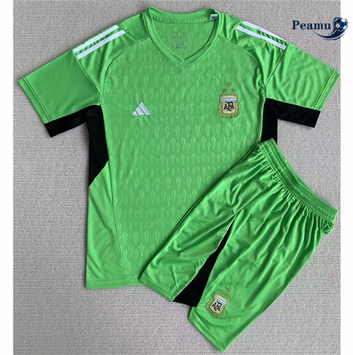 Peamu - Maillot foot Argentine Enfant Gardien De But Vert 2023/2024 discout