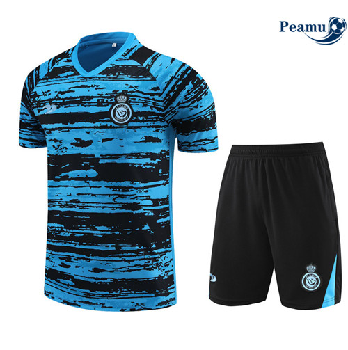 Peamu - Maillot Kit Entrainement Foot Al-Nassr + Pantalon Bleu 2022/2023 Outlet