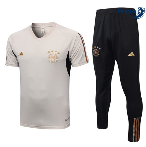 Peamu - Maillot Kit Entrainement Foot Allemagne + Pantalon abricot 2022/2023 Chinois