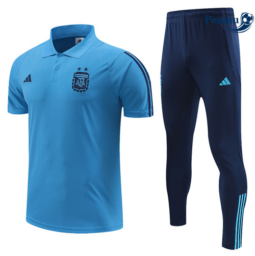 Peamu - Maillot Kit Entrainement Foot Argentine + Pantalon Bleu 2022/2023 grossiste
