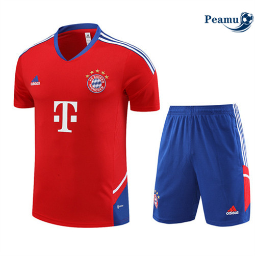 Peamu - Maillot Kit Entrainement Foot Bayern Munich + Pantalon rouge 2022/2023 discout