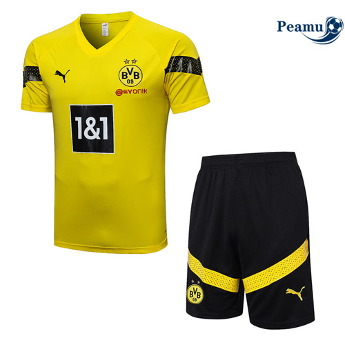 Peamu - Maillot Kit Entrainement Foot Borussia Dortmund + Pantalon jaune 2022/2023 Original