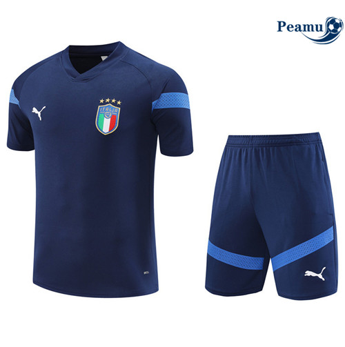 Peamu - Maillot Kit Entrainement Foot Italie + Pantalon Bleu 2022/2023 Outlet